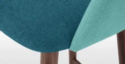 Taburete alto Lule – Azul mineral y verde esmeralda
