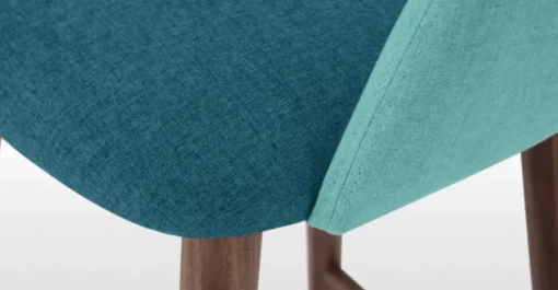 Taburete alto Lule – Azul mineral y verde esmeralda