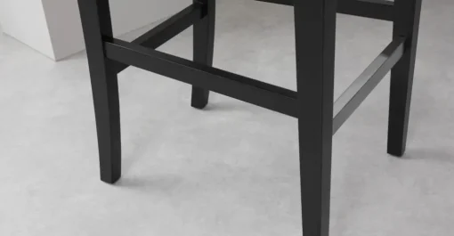Taburete de bar Flynn – Terciopelo verde pino y negro