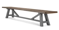 Banco extragrande Iona – Pino macizo y gris