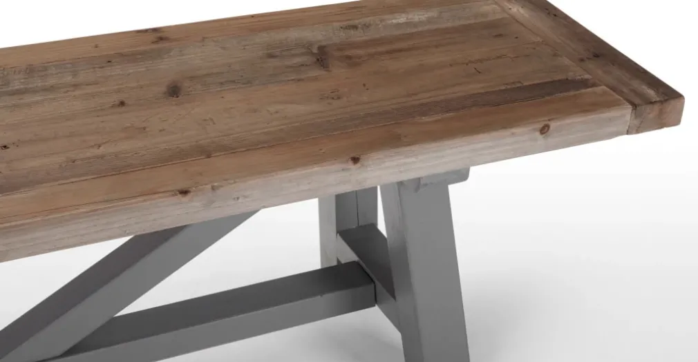 Banco extragrande Iona – Pino macizo y gris