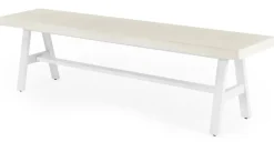 Banco Grande de Jardín Edson – Blanco