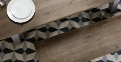 Banco grande Iona – Pino macizo y gris guijarro