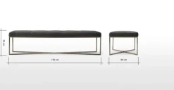 Banco Otomana Julianne – Gris Hormigón