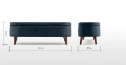 Banco otomana Lulu – Indigo