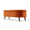 Banco otomana Lulu – Terciopelo naranja pimentón
