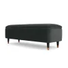 Banco otomana Margot – Terciopelo gris medianoche