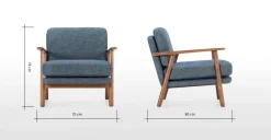 Butaca Acento Lars – Azul Revival