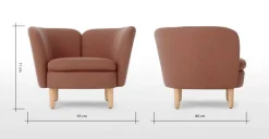 Butaca Elio – Tejido Rosa Óxido