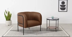 Butaca Gabe – Cuero Marrón Aspen