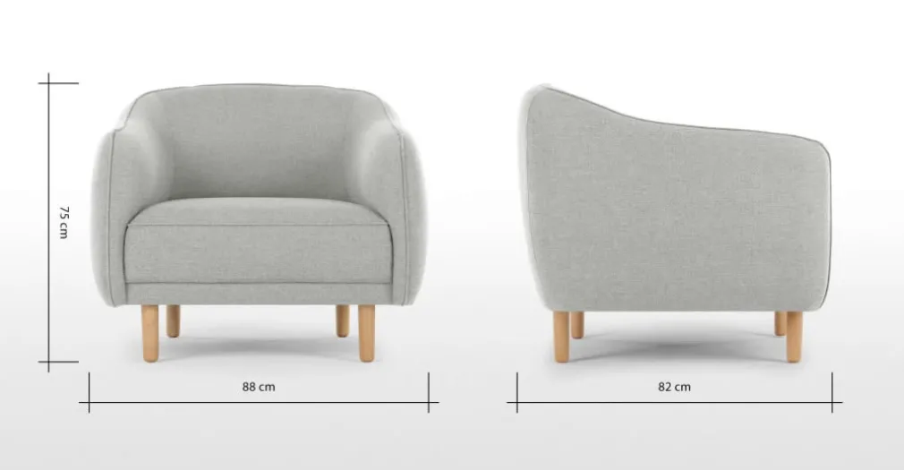 Butaca Haring – Gris Plateado