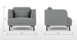 Butaca Herman – Algodón Gris