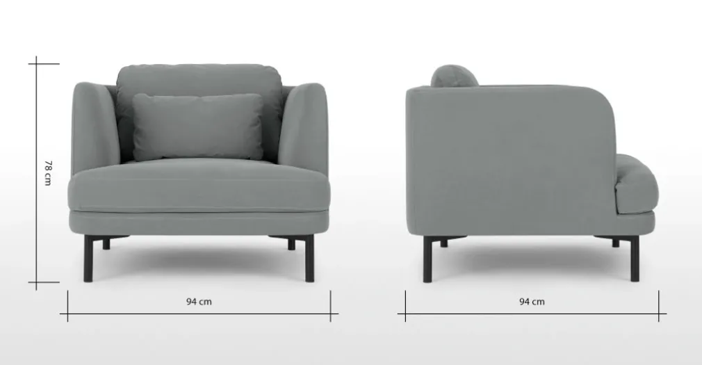 Butaca Herman – Algodón Gris