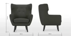 Butaca Hollis – Gris Hudson