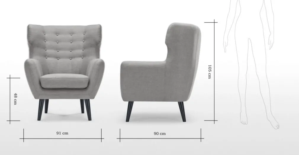 Butaca Kubrick – Gris Perla