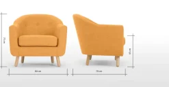 Butaca Lottie – Amarillo Miel