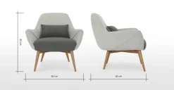 Butaca Lule – Gris Marga Granizo