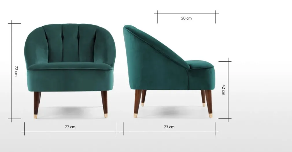 Butaca Margot – Azul Pavo Real