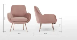 Butaca Moby – Rosa Vintage