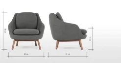 Butaca Oslo – Gris Oscuro