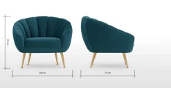 Butaca Primrose – Azul Cerceta