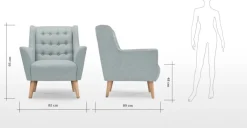 Butaca Quentin – Azul Hielo