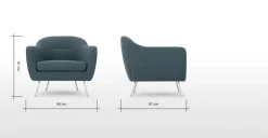 Butaca Reece – Azul Grisáceo