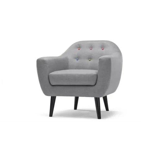Butaca Ritchie – Gris Perla Con Botones de Colores
