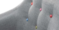 Butaca Ritchie – Gris Perla Con Botones de Colores