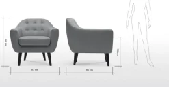 Butaca Ritchie – Gris Perla