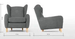 Butaca Rubens – Gris Pavillion