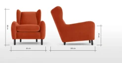 Butaca Rubens – Naranja Llama