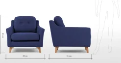 Butaca Rufus – Azul Cobalto Oscuro