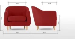 Butaca Tubby – Rojo Vivo