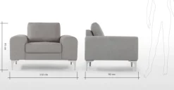 Butaca Vittorio – Gris Perla