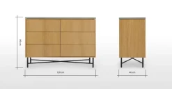 Cómoda Ancha Dara – Roble