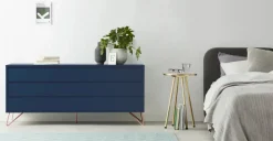 Cómoda Ancha Elona – Azul y Cobre