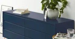 Cómoda Ancha Elona – Azul y Cobre