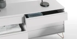 Cómoda Ancha Elona – Gris y Cobre