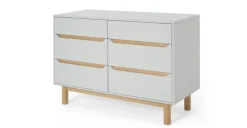 Cómoda Ancha Jayden – Gris y Roble