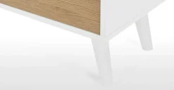 Cómoda Ancha Larsen – Roble y Blanco