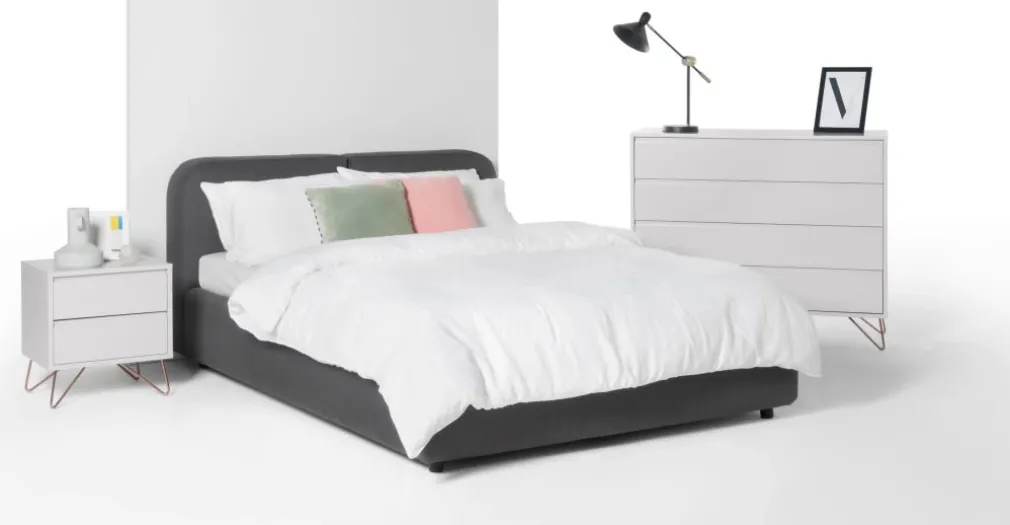 Cómoda Elona – Gris y Cobre