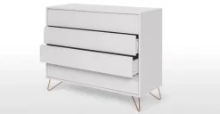 Cómoda Elona – Gris y Cobre