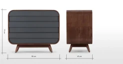 Cómoda Esme – Fresno Oscuro y Gris