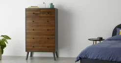 Cómoda Larsen – Efecto Nogal y Gris