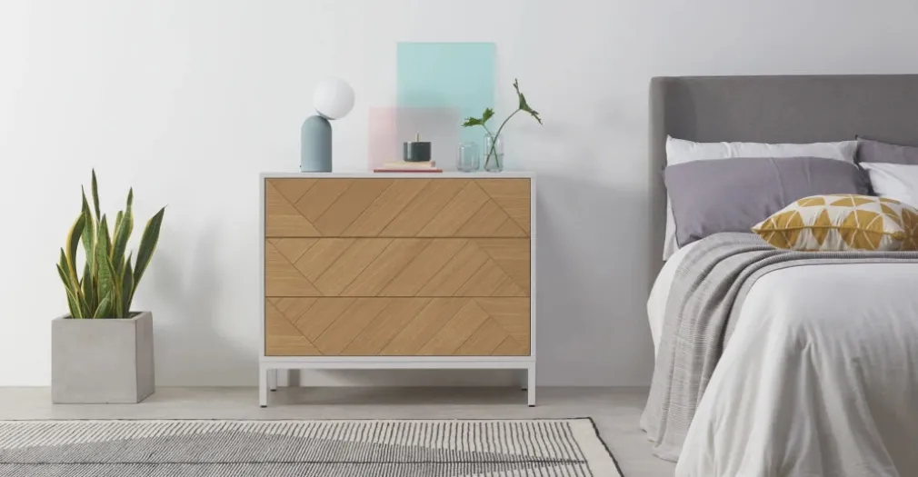 Cómoda Mera – Roble y Gris