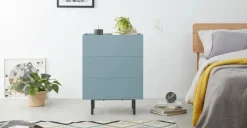 Cómoda Mino – Azul Cerceta y Roble