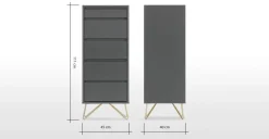 Cómoda Tocador Elona – Gris Carbón