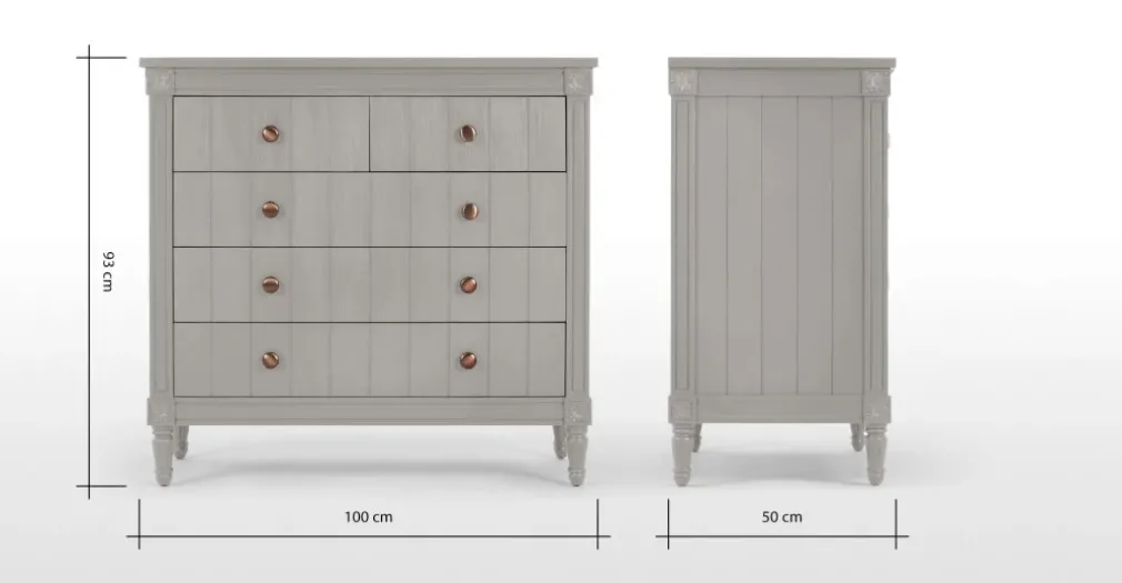 Cómoda Vintage bourbon – Gris