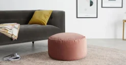 Cojín de Suelo de Terciopelo Lux – Rosa Palo